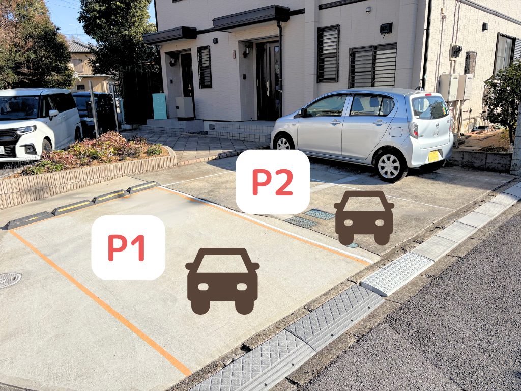 市原市潤井戸にある女性専用整体ゆるりの駐車場の様子